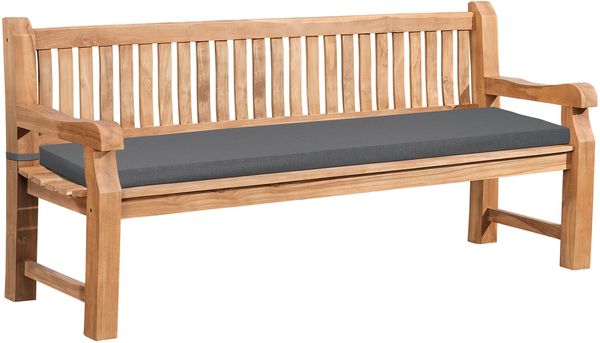CLP Gartenbank Teakholz Daxon mit Sitzkissen,dunkelgrau 200 cm