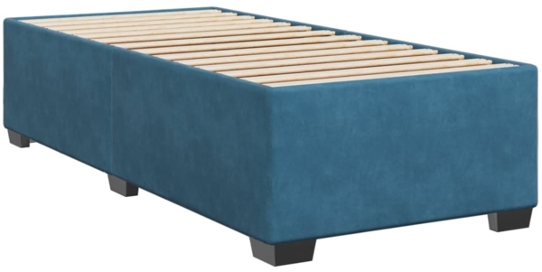 vidaXL Boxspringbett mit Matratze Blau 90x190 cm Samt 3293102 Bild 7