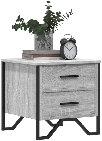 vidaXL Nachttische 2 Stk. Grau Sonoma 40x41x40 cm Holzwerkstoff 848511 Bild 3