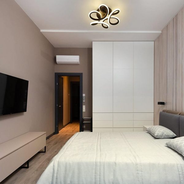 ZMH LED Deckenleuchte Geometrie Design Schwarz/Weiß Deckenlampe Modern Whonzimmer Flur, LED fest integriert, Warmweiß 3000K, klein für Wandleuchten geeignet Küchenlampe Eingang Schlafzimmer Hotel