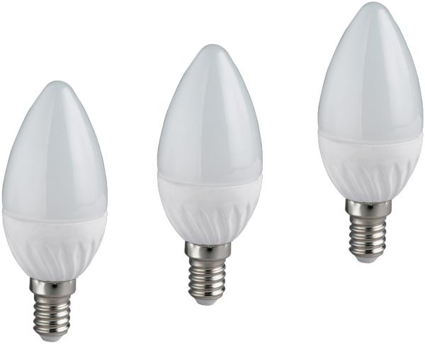 LED-Leuchtmittel E14 Kerze je 6Watt