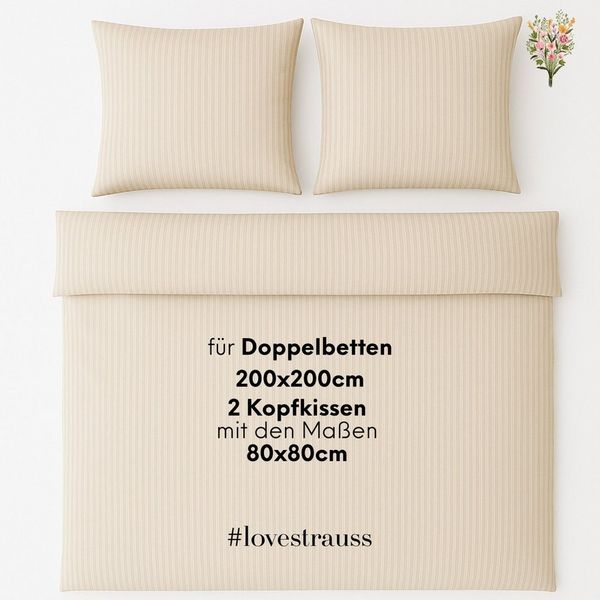 Strauss Home Bettwäsche Luxus Satin Bettwäsche – Atmungsaktiv & Angenehm, Luxus Bettwäsche in Hotelqualität mit Hotelverschluss
