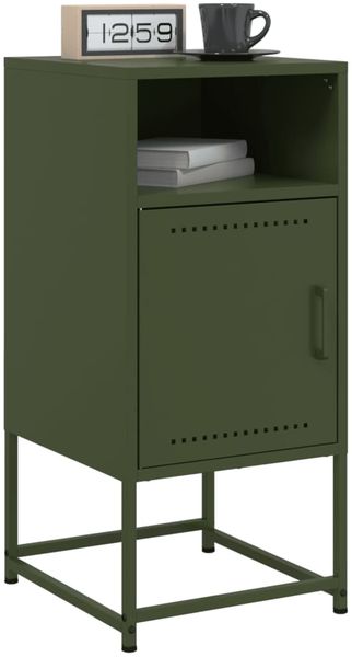 vidaXL Nachttisch Olivgrün 36x39x78 cm Stahl 846574 Bild 4