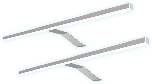 kalb Aufbauleuchte LED Aufbauleuchte Edelstahl warm neutral für Schranklicht Beleuchtung, 2er Set neutralweiß, neutralweiß