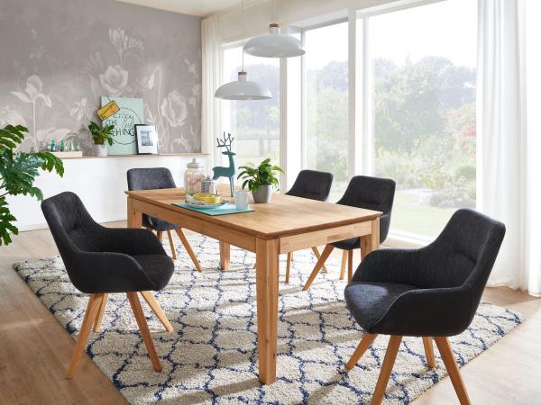 Esstisch >TI-0598< (BxHxT: 140x75x90 cm) in natur geölt - 140x75x90 (BxHxT)