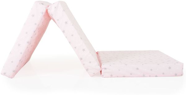 Moni Babybett Klappmatratze Mirage 120 x 60 x 6 cm Bezug waschbar Reißverschluss rosa
