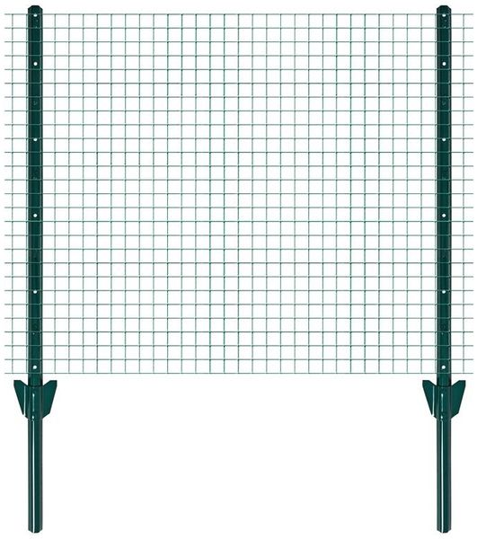 Zaunset Volierendraht Gartenzaun 1 x 10 m Drahtzaun 12 mm Zaun Komplett-Set Grün