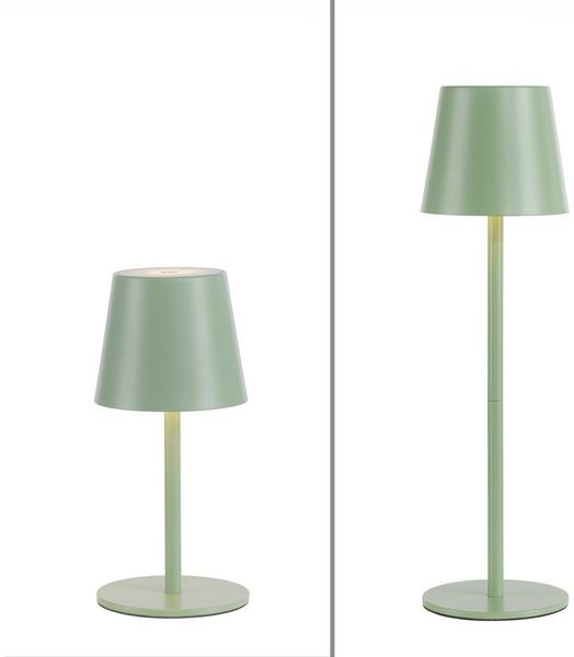 JUST LIGHT LED Tischleuchte EURIA, 2er Set, Dimmfunktion, Memory, nach Trennung vom Netz, LED fest integriert, Warmweiß, LED Akku Tischlampe