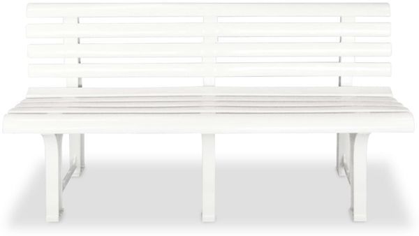 vidaXL Gartenbank 145,5 cm Kunststoff Weiß 43583 Bild 2