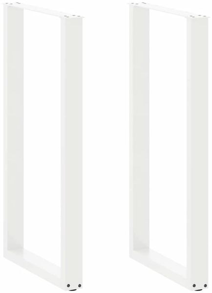 vidaXL Bartischbeine U-Form 2 Stk. Weiß 60x(110-111) cm Stahl 4013249