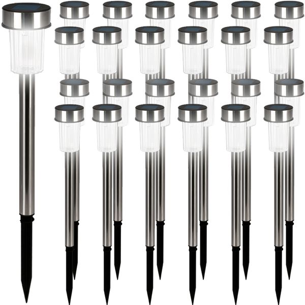 Deuba 24x LED Solarleuchte aus Edelstahl