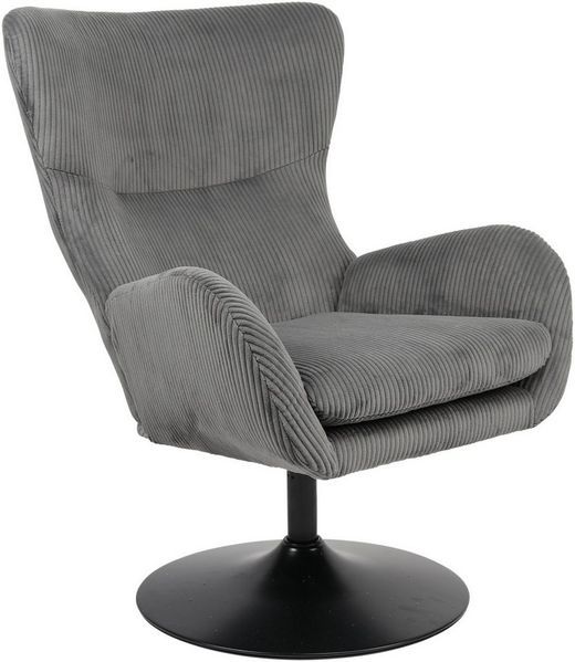 HELA Loungesessel SAMOS (1-St), Sessel,drehbar,Trompetengestell,Microfaser Breitcord,Armlehnen
