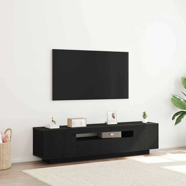 vidaXL TV-Schränk Schwarz 160 x 35 x 40 cm Holzwerkstoff 861103
