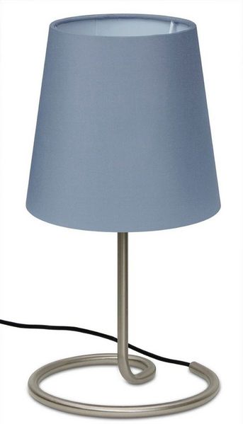 TRANGO LED Tischleuchte, 2018-05GL LED Nachttischlampe *GREY* Tischleuchte mit Stoffschirm in grau inkl. 1x E14 LED Leuchtmittel 3000K warmweiß, Lampe, Fensterbank Leuchte, Nachttischleuchte für Schlafzimmer