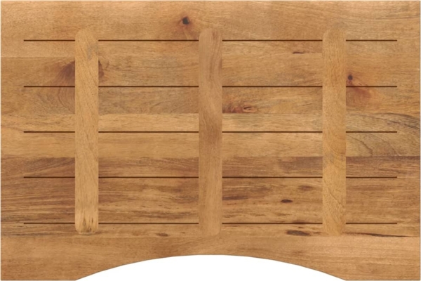 vidaXL Schreibtischplatte mit Aussparung 100x50x2,5cm Massivholz Mango 370209 Bild 4
