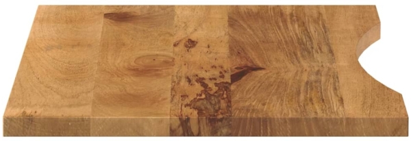 vidaXL Schreibtischplatte mit Aussparung 100x50x2,5cm Massivholz Mango 370209 Bild 3