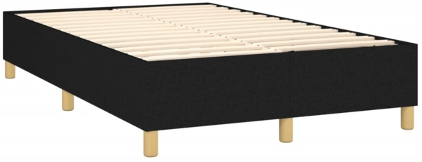 vidaXL Boxspringbett mit Matratze & LED Schwarz 120x200 cm Stoff, Härtegrad: H2 [3135743] Bild 4
