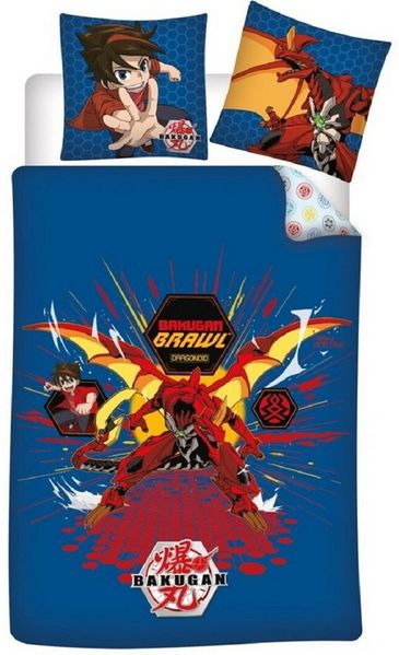 Spin Master Bettwäsche Bakugan 140x200 cm mit Kissenbezug 63x63 cm aus Microfiber
