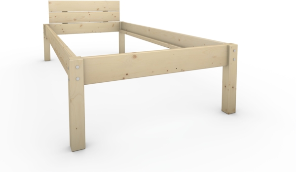 Pfostenbett Massivholzbett (Fichte) "Daybett" 100 x 220 cm 48 cm Holzbett 300kg Bild 5