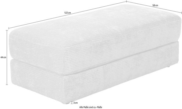 Jockenhöfer Gruppe Hocker Allround, B: 122 cm, vielseitig nutzbar, viele Farben und Qualitäten wählbar