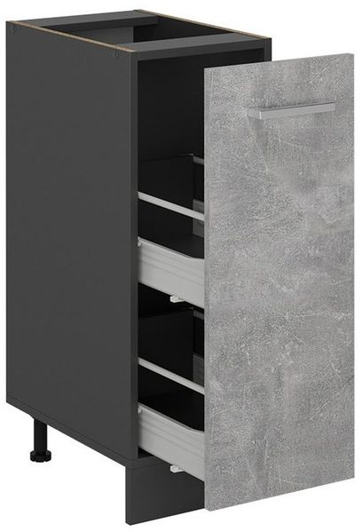 Apothekerschrank R-Line Beton 30 cm ohne Arbeitsplatte Vicco Bild 3