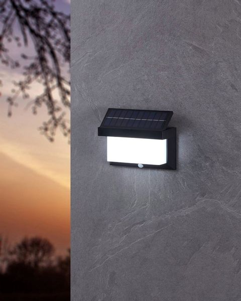 Eglo 48968 LED Solarleuchte/Wandleuchte UTRERA Kunststoff schwarz 32X0,12W L:20cm B:9cm H:12cm mit Sensor