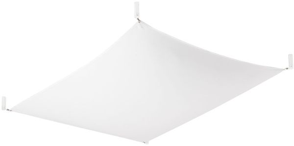 Deckenleuchte, Weiß, Chrom, Glas, Stoff, Stahl, L 105 cm
