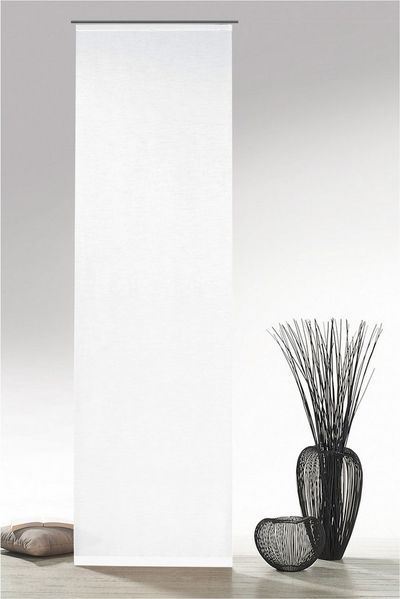 heimtexland Schiebegardine Batist Optik Natur Flächenvorhang Gardine Typ410 (1 St), Paneelwagen, transparent, Polyester in Batist-Optik, transparent, mit Zubehör, Schiebevorhang, HxB 245x60 cm
