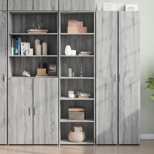 vidaXL Highboard Grau Sonoma-Eiche 50x41x185 cm Holzwerkstoff 3281685