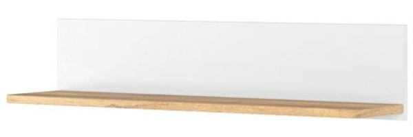 Wandregal ""Story"" Wandboard 110cm weiß Nash Eiche