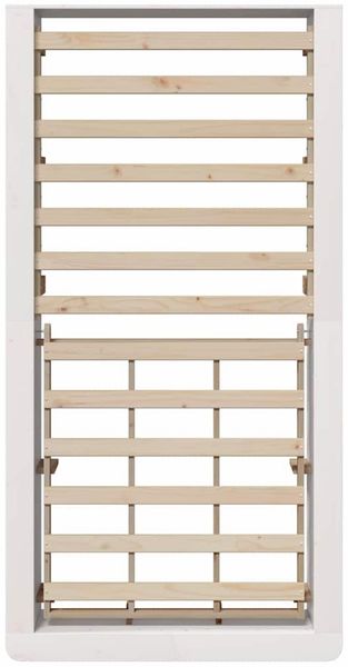 vidaXL Bettrahmen Weiß 100 x 200 cm Massives Kiefernholz 3385731 Bild 8
