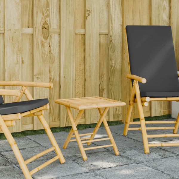 vidaXL Gartentisch Klappbar 45x45x45 cm Bambus 365877