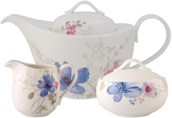 Villeroy & Boch Mariefleur Gris Basic Teezubehör Set 3-teilig