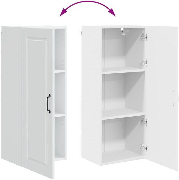 vidaXL Wandschrank PORTO Hochglanz Weiß 40 x 31 x 100 cm Holzwerkstoff 885469 Bild 11