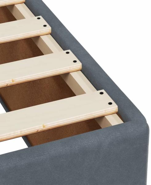 vidaXL Boxspringbett mit Matratze Dunkelgrau 160x200 cm Samt 3286355 Bild 10