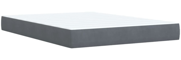 vidaXL Boxspringbett mit Matratze Dunkelgrau 160x200 cm Samt 3286355 Bild 5