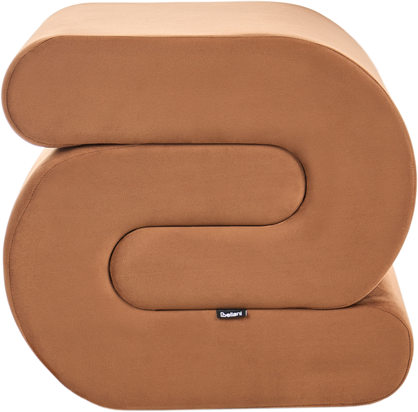 Pouf ARCADIA Samtstoff Goldbraun Bild 4