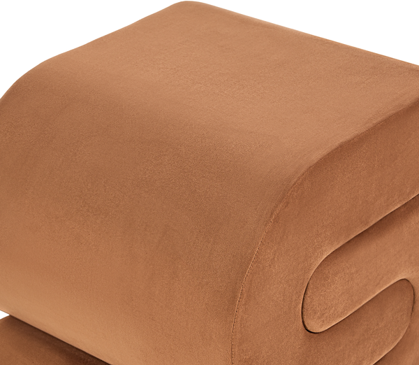Pouf ARCADIA Samtstoff Goldbraun Bild 6