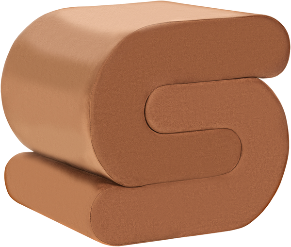 Pouf ARCADIA Samtstoff Goldbraun