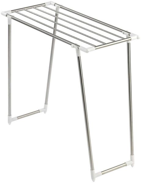 WENKO 3774020100 Wäschetrockner Profi Single - 5,5 m Trockenlänge, Edelstahl rostfrei, 87 x 79 x 39 cm, Silber matt
