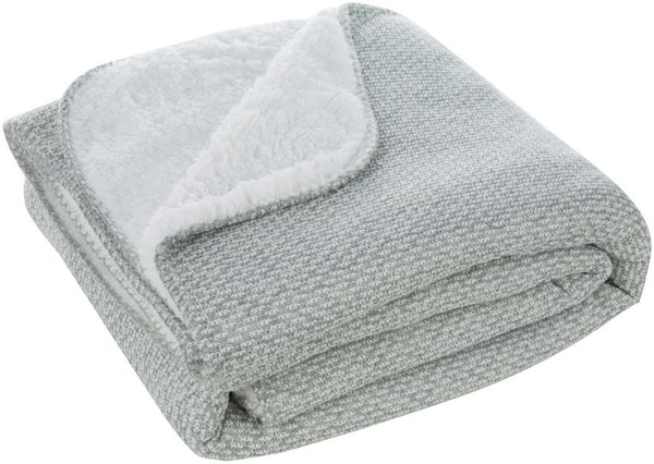 Wohndecke PANDA Gesteppte Sofadecke Wohndecke Tagesdecke Bettüberwurf Kuscheldecke silber weiß 150x200 cm