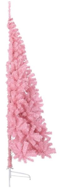vidaXL Künstlicher Halb-Weihnachtsbaum mit Ständer Rosa 180 cm PVC 344672 Bild 5