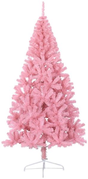vidaXL Künstlicher Halb-Weihnachtsbaum mit Ständer Rosa 180 cm PVC 344672 Bild 4