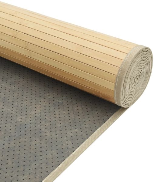 vidaXL Teppich Rechteckig Hell Natur 60x100 cm Bambus 376831 Bild 5