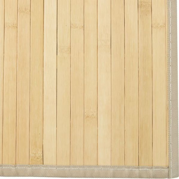 vidaXL Teppich Rechteckig Hell Natur 60x100 cm Bambus 376831 Bild 6