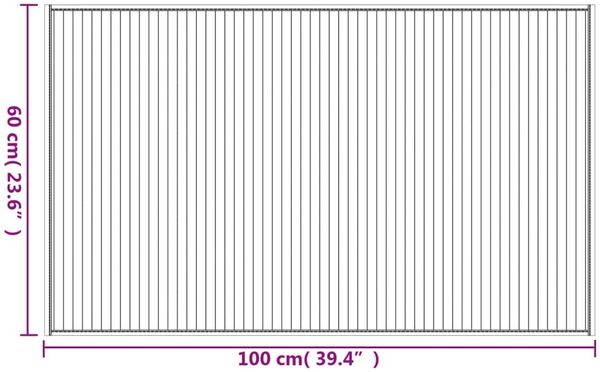 vidaXL Teppich Rechteckig Hell Natur 60x100 cm Bambus 376831 Bild 8