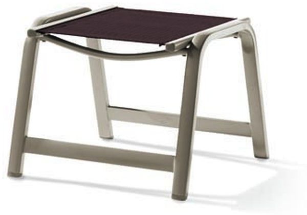 Hocker >Royal< in Mocca, Textilux®-Kunstfasergewebe - 56x44x57cm (BxHxT)