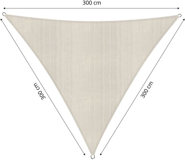Lumaland Sonnensegel Polyester Dreieck 3 x 3 x 3 Meter Dunkelgrau Bild 3