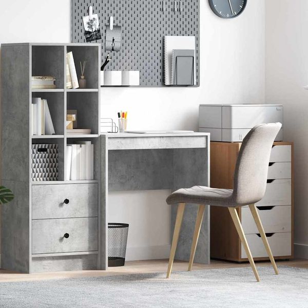 Schreibtisch, Bürotisch, Computertisch Beton Grau 70 x 40 x 76 cm