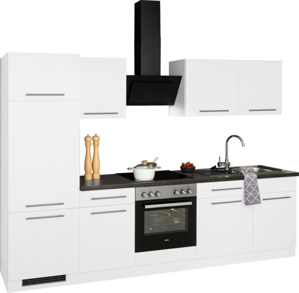 wiho Küchen Küchenzeile Unna, mit E-Geräten, Breite 280 cm